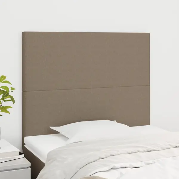 Gossi tablii de pat, 2 buc, gri taupe, 80x5x78/88 cm, textil