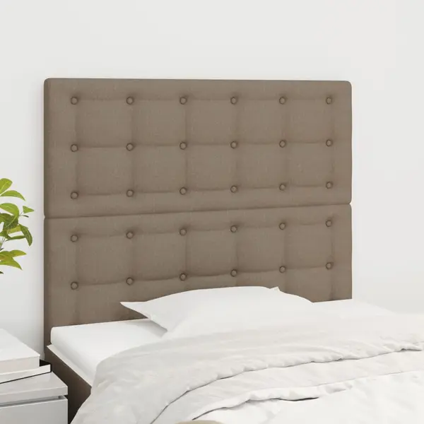 Gossi tablii de pat, 2 buc, gri taupe, 90x5x78/88 cm, textil