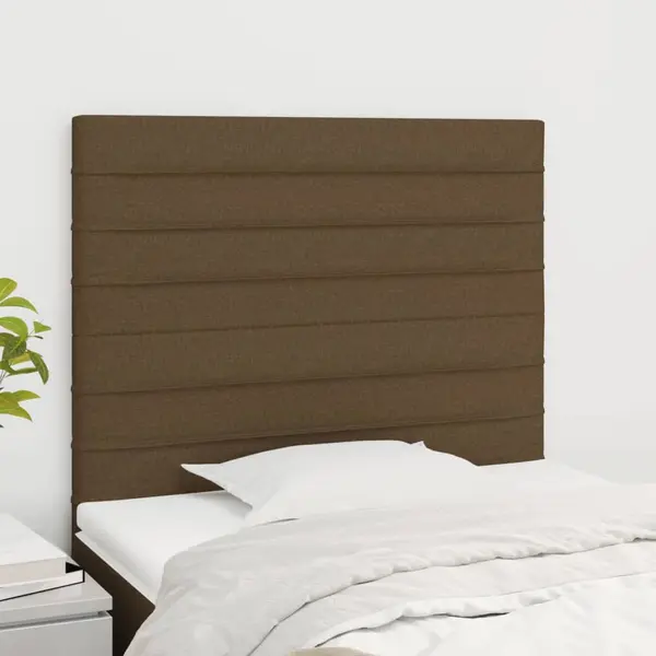 Gossi tablii de pat, 2 buc, maro inchis, 100x5x78/88 cm, textil