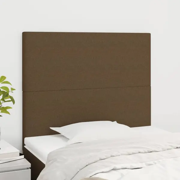 Gossi tablii de pat, 2 buc, maro inchis, 80x5x78/88 cm, textil