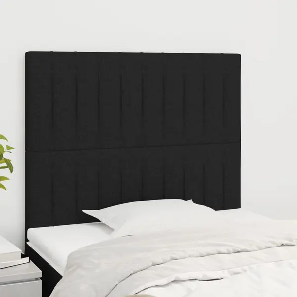Gossi tablii de pat, 2 buc, negru, 100x5x78/88 cm, textil