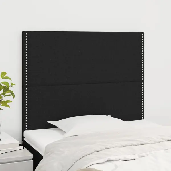 Gossi tablii de pat, 2 buc, negru, 100x5x78/88 cm, textil
