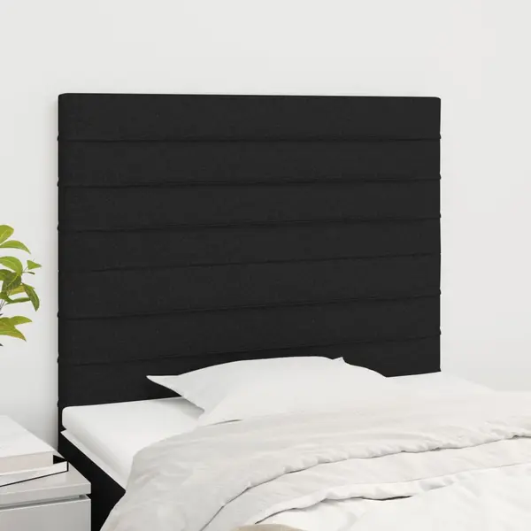 Gossi tablii de pat, 2 buc, negru, 100x5x78/88 cm, textil