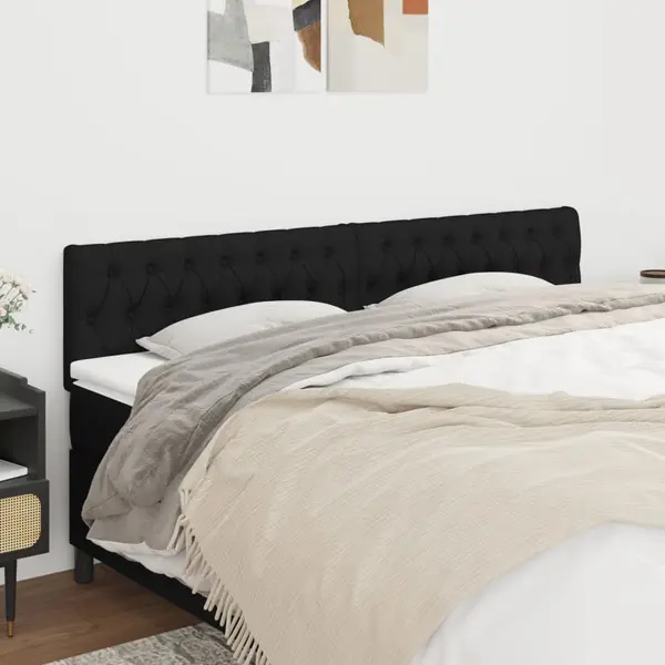 Gossi tablii de pat, 2 buc, negru, 100x7x78/88 cm, textil