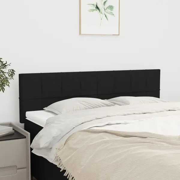 Gossi tablii de pat, 2 buc., negru, 72x5x78/88 cm, tesatura