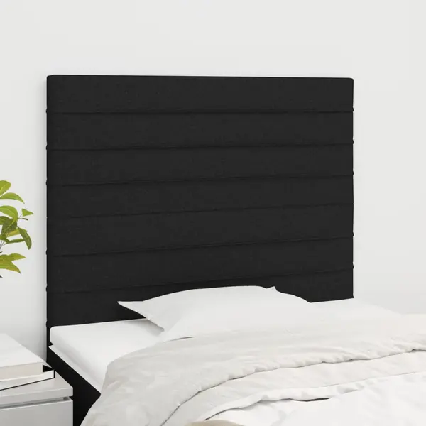 Gossi tablii de pat, 2 buc, negru, 80x5x78/88 cm, textil