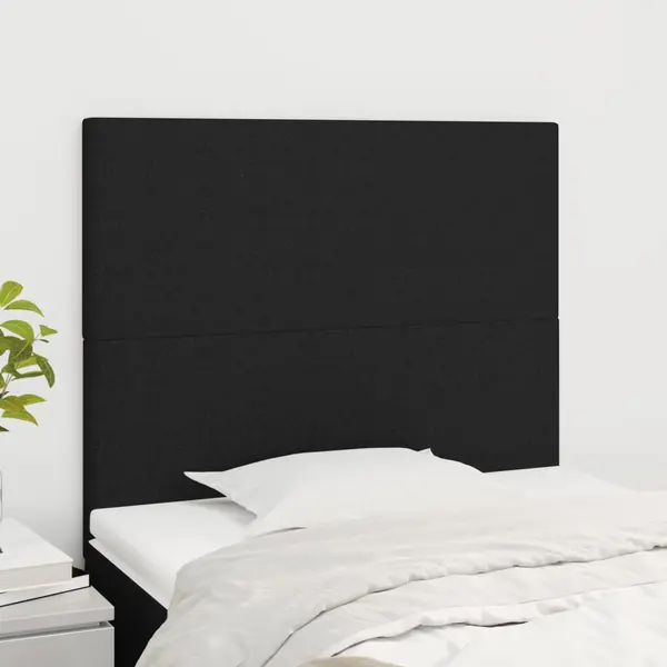 Gossi tablii de pat, 2 buc, negru, 80x5x78/88 cm, textil