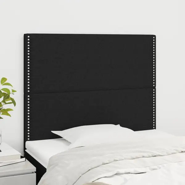 Gossi tablii de pat, 2 buc, negru, 90x5x78/88 cm, textil