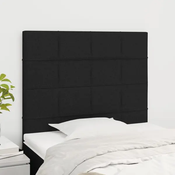 Gossi tablii de pat, 2 buc, negru, 90x5x78/88 cm, textil