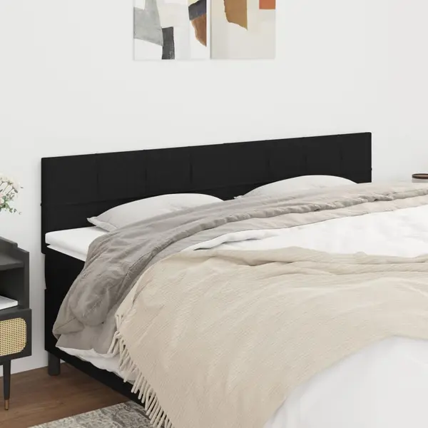 Gossi tablii de pat, 2 buc, negru, 90x5x78/88 cm, textil