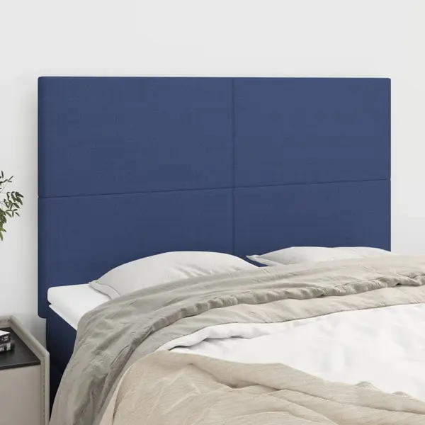 Gossi tablii de pat, 4 buc, albastru, 72x5x78/88 cm, textil