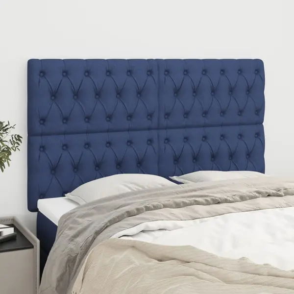 Gossi tablii de pat, 4 buc, albastru, 72x7x78/88 cm, textil