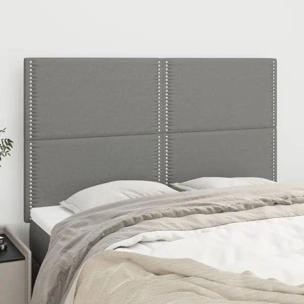 Gossi tablii de pat, 4 buc, gri inchis, 72x5x78/88 cm, textil