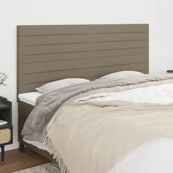 Gossi tablii de pat, 4 buc, gri taupe, 100x5x78/88 cm, textil