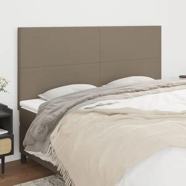 Gossi tablii de pat, 4 buc, gri taupe, 100x5x78/88 cm, textil