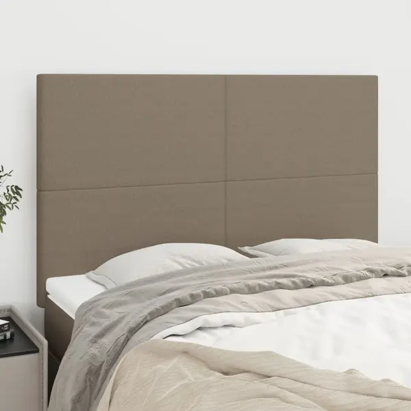 Gossi tablii de pat, 4 buc, gri taupe, 72x5x78/88 cm, textil