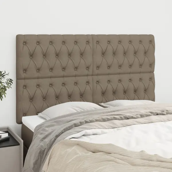 Gossi tablii de pat, 4 buc, gri taupe, 72x7x78/88 cm, textil