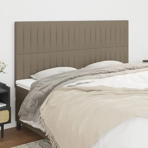 Gossi tablii de pat, 4 buc, gri taupe, 80x5x78/88 cm, textil