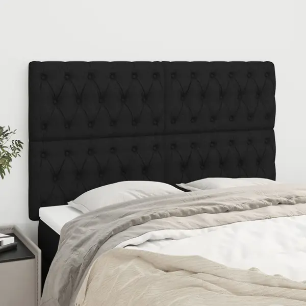 Gossi tablii de pat, 4 buc, negru, 80x7x78/88 cm, textil
