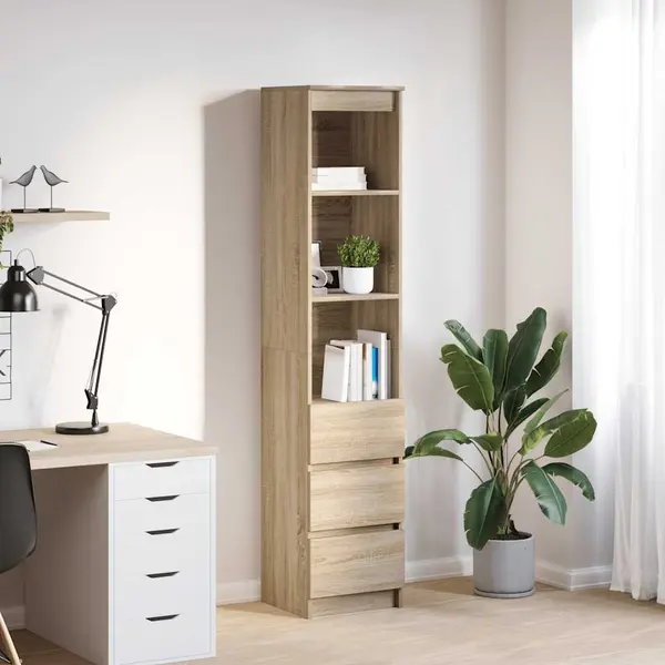 Gossi tablou stejar sonoma 37,5x35x180 cm lemn prelucrat