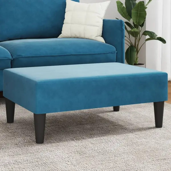 Gossi taburet, albastru, 77x55x31 cm, catifea