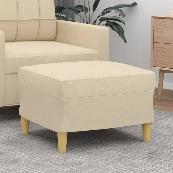 Gossi taburet, crem, 60x50x41 cm, material textil