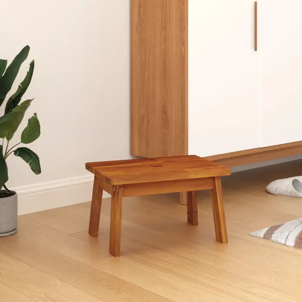 Gossi taburet cu 1 treapta, 38x26x22 cm, lemn masiv de acacia