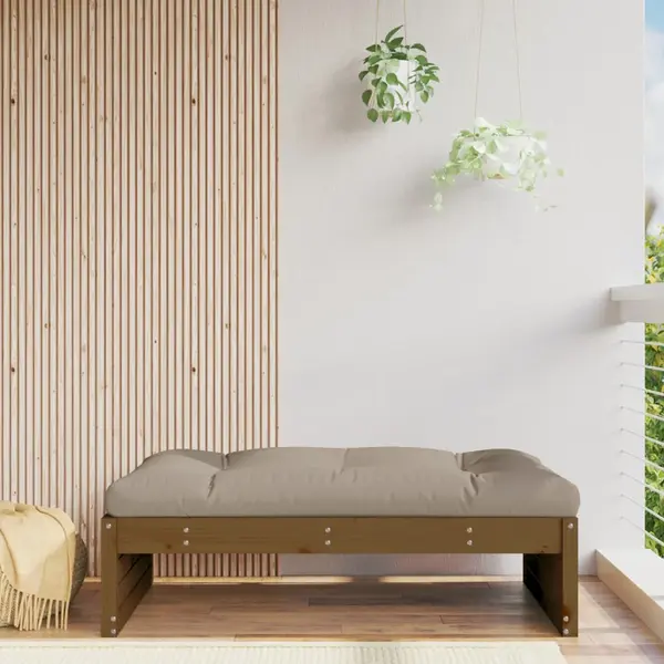 Gossi taburet de gradina, 120x80 cm, maro miere, lemn masiv de pin