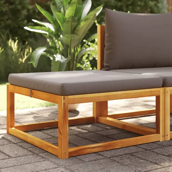 Gossi taburet de gradina cu perna, 65x65x29 cm, lemn masiv acacia
