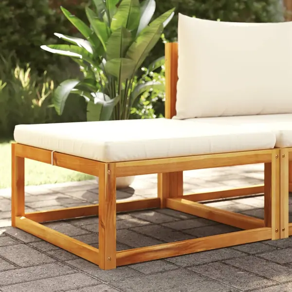 Gossi taburet de gradina cu perna, 65x65x29 cm, lemn masiv acacia
