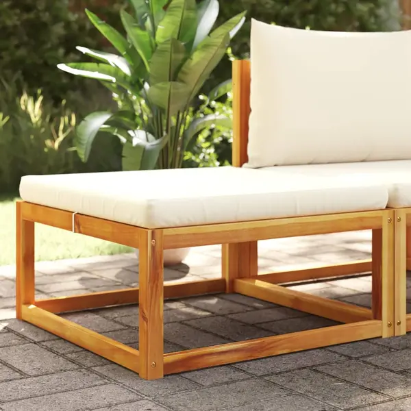 Gossi taburet de gradina cu perna, 65x65x29 cm, lemn masiv acacia