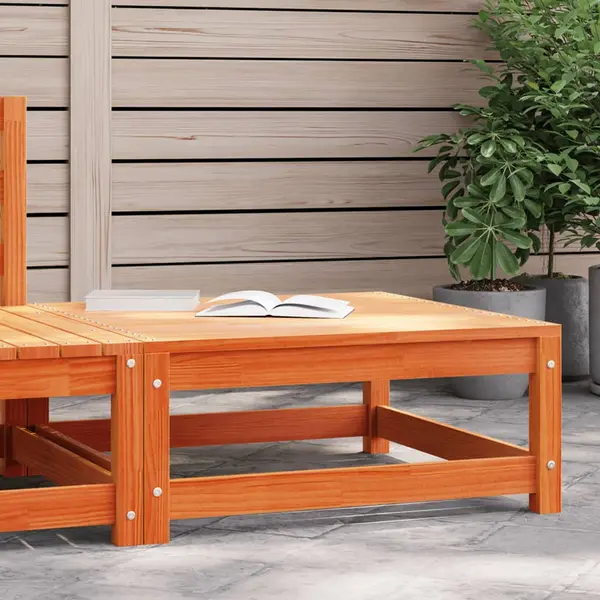 Gossi taburet de gradina, maro, 70x70x30 cm, lemn masiv de pin