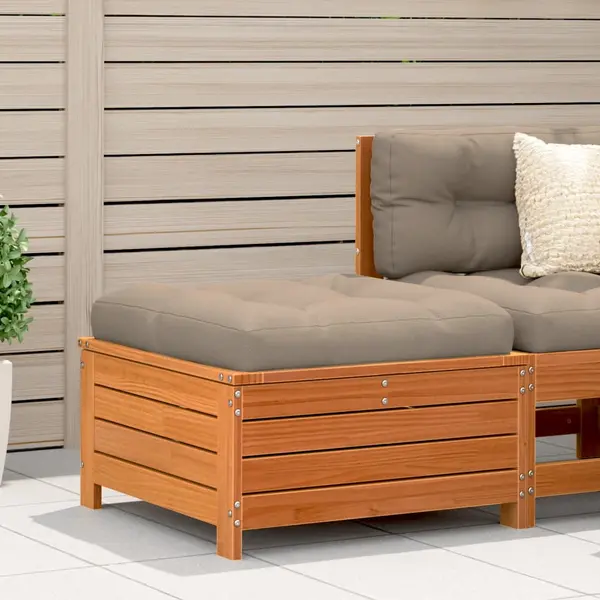 Gossi taburet de gradina, maro ceruit, 62x63,5x32 cm, lemn masiv pin