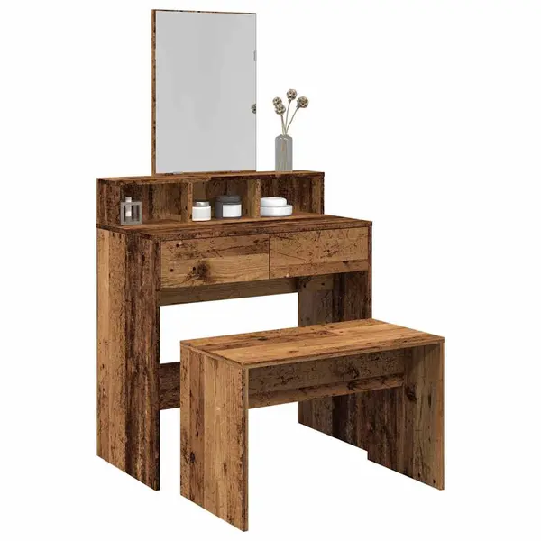 Gossi taburet de toaleta din lemn vechi 70x35x45 cm lemn prelucrat
