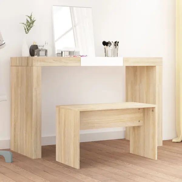 Gossi taburet de toaleta, stejar sonoma, 70x35x45 cm, lemn prelucrat