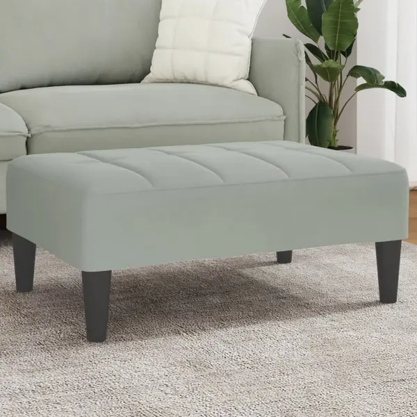 Gossi taburet, gri deschis, 77x55x31 cm, catifea