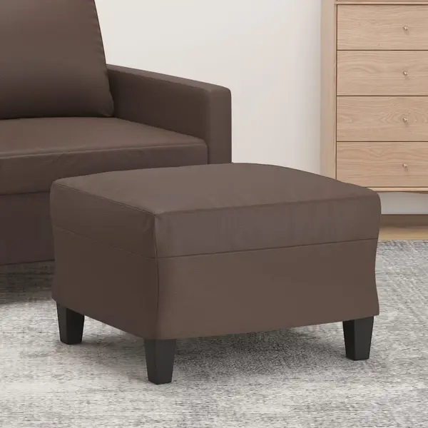 Gossi taburet, maro, 60x50x41 cm, piele ecologica