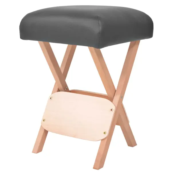 Gossi taburet pliabil de masaj cu sezut gros de 12 cm, negru