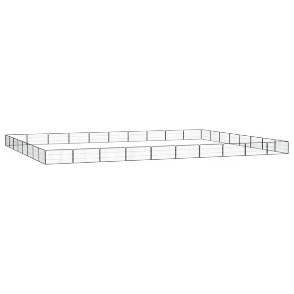 Gossi tarc caini 36 panouri negru 100x50 cm otel vopsit electrostatic