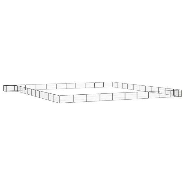Gossi tarc caini 44 panouri negru 100x50 cm otel vopsit electrostatic