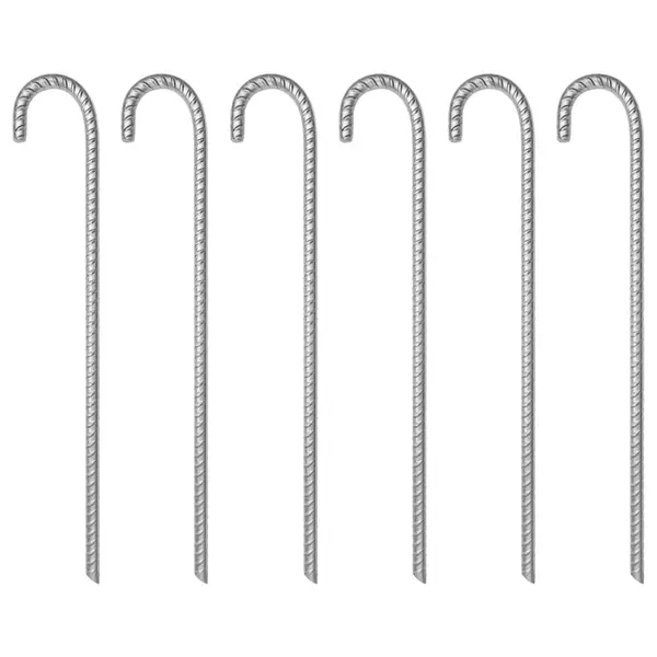 Gossi tarusi de cort, 24 buc., 17 cm, Ø20 mm, otel galvanizat