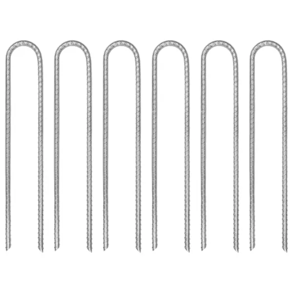 Gossi tarusi de cort, 6 buc., 30 cm, Ø7 mm, otel galvanizat