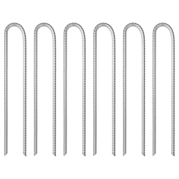Gossi tarusi de cort, 6 buc., 37 cm, Ø10 mm, otel galvanizat