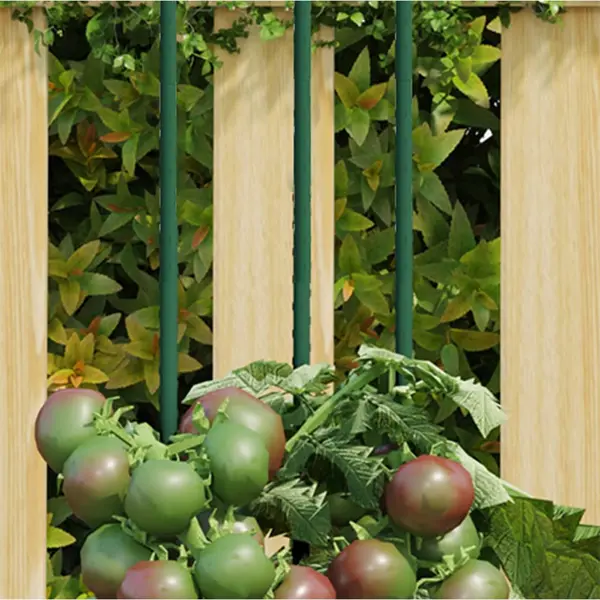 Gossi tarusi pentru plante de gradina, 30 buc., verde, 150 cm, otel