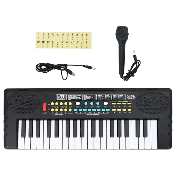 Gossi tastatura electrica pian cu 37 taste cu microfon pentru copii