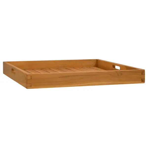 Gossi tava pentru servit, 60x60 cm, lemn masiv de tec