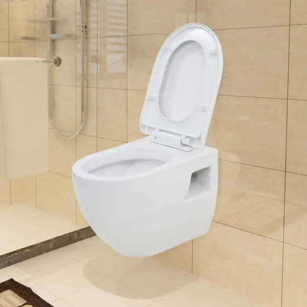 Gossi toaleta cu montare pe perete, ceramica, alb