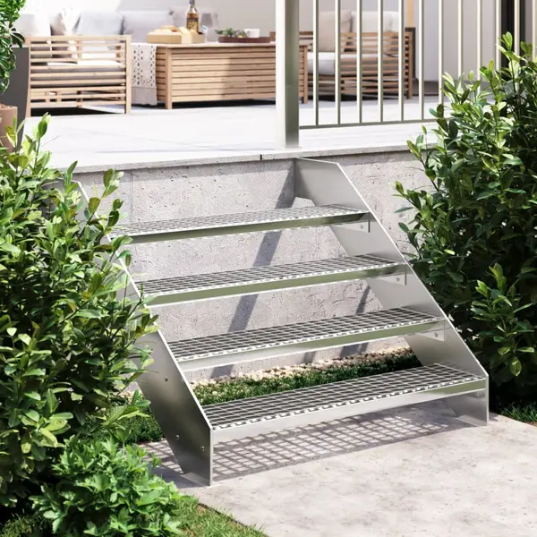 Gossi treapta tip gratar, 100x24x7 cm, otel galvanizat
