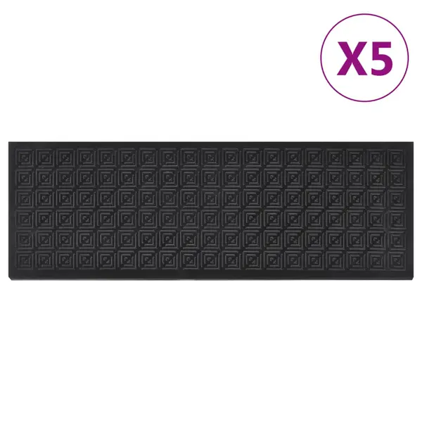 Gossi trepte de scara, 5 buc., 25x75 cm, cauciuc