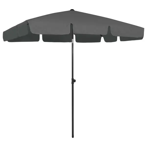 Gossi umbrela de plaja, antracit, 200x125 cm
